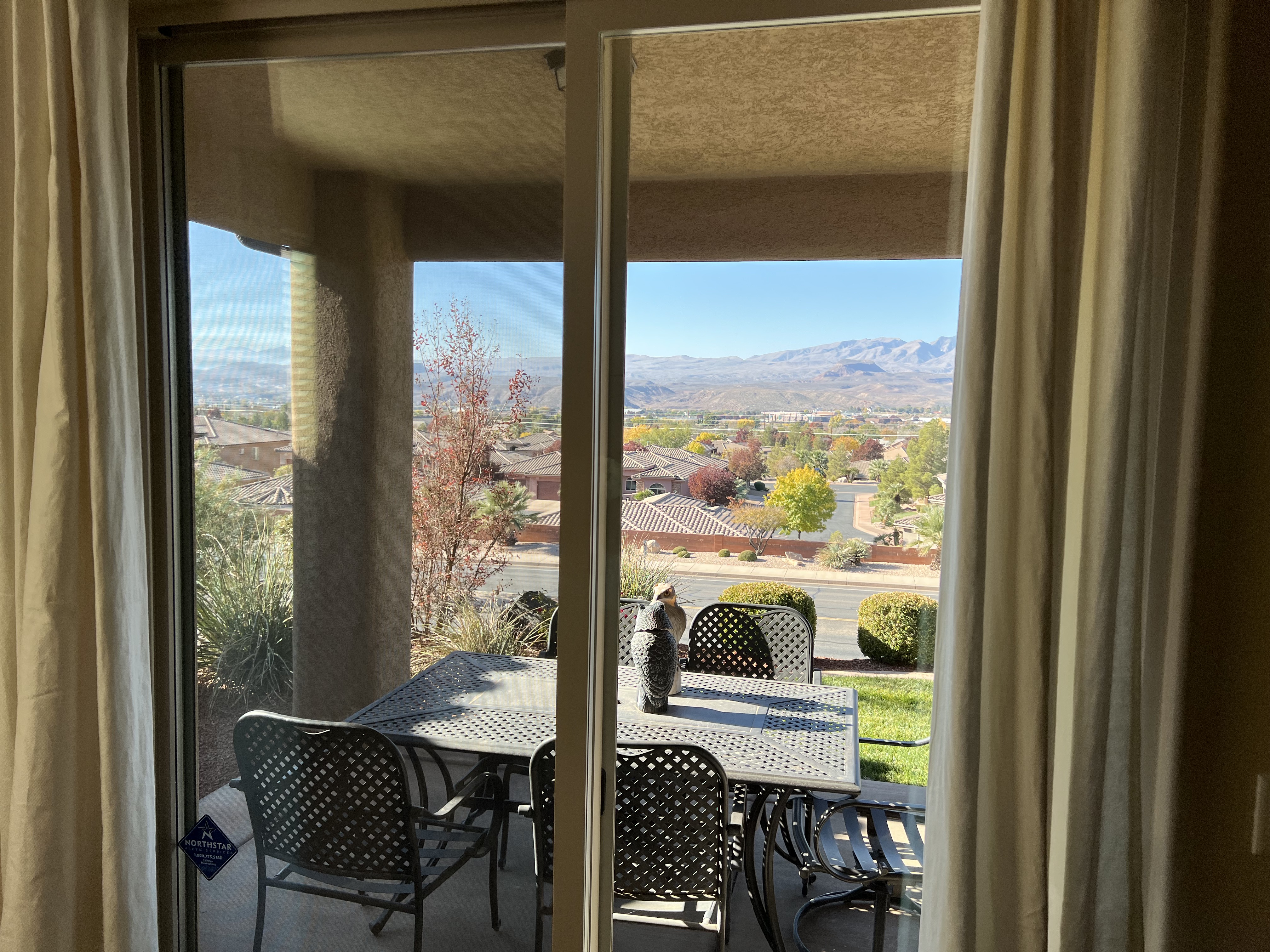 Clear interior window view Utah home